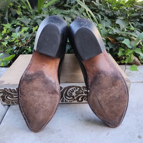 Code West Vintage Black Leather Cowboy Boots - Picture 9 of 9